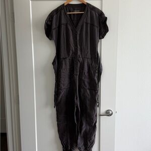 Anthropologie Dark Mauve Jumpsuit